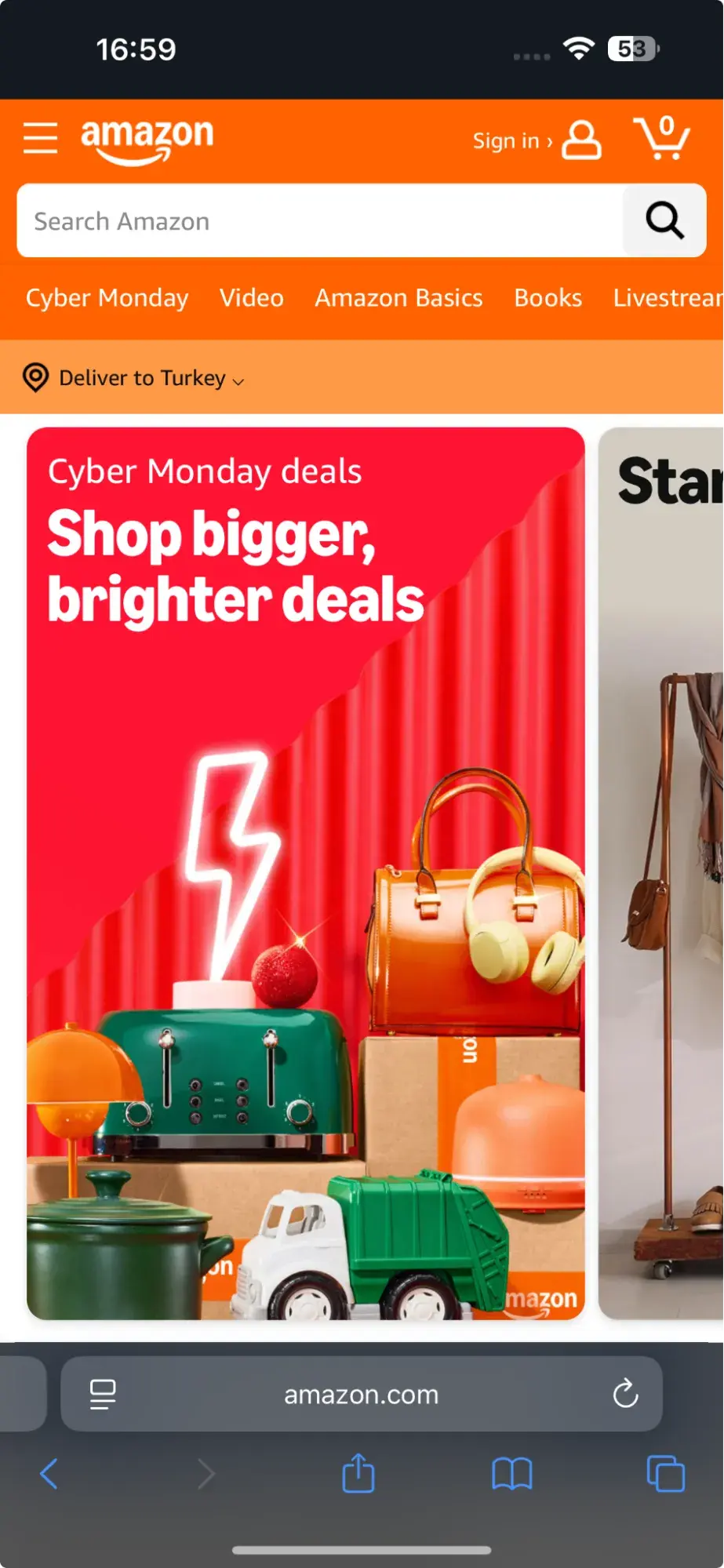 web design best practices, amazon mobile website